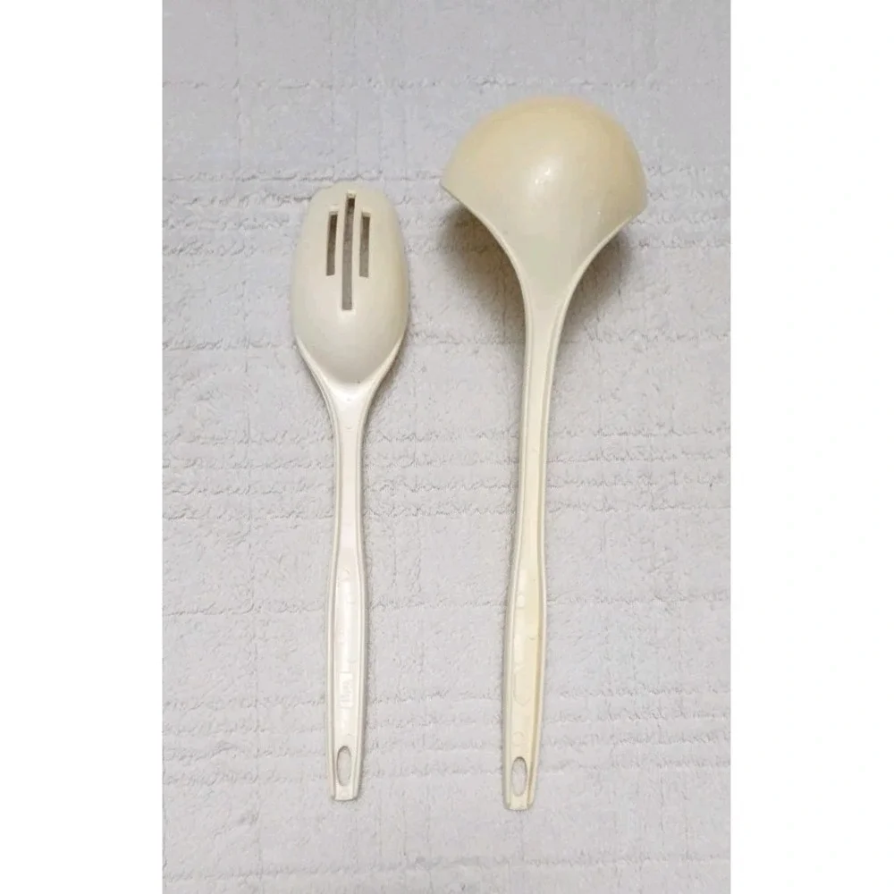 2 Foley Nylon Slotted Draining Spoon & Ladle Kitchen Utensils Vintage
